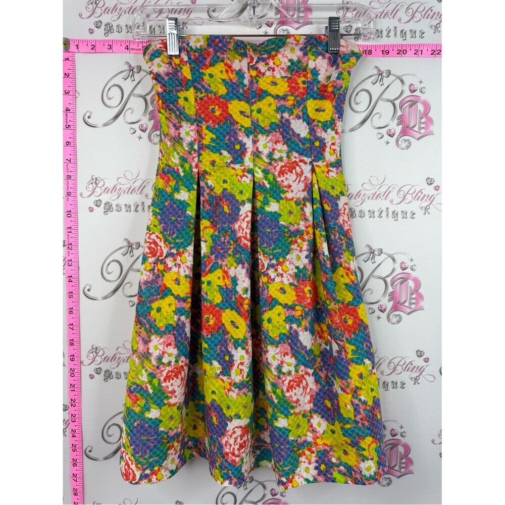 Cooperative dress Multicolor Floral Strapless Mini Dress